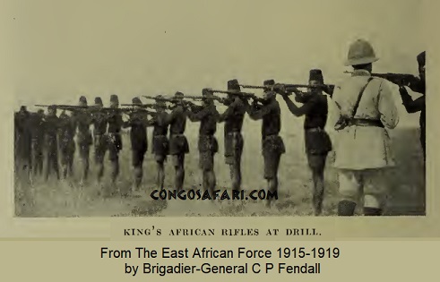 King's African Rifles (KAR) at drill.